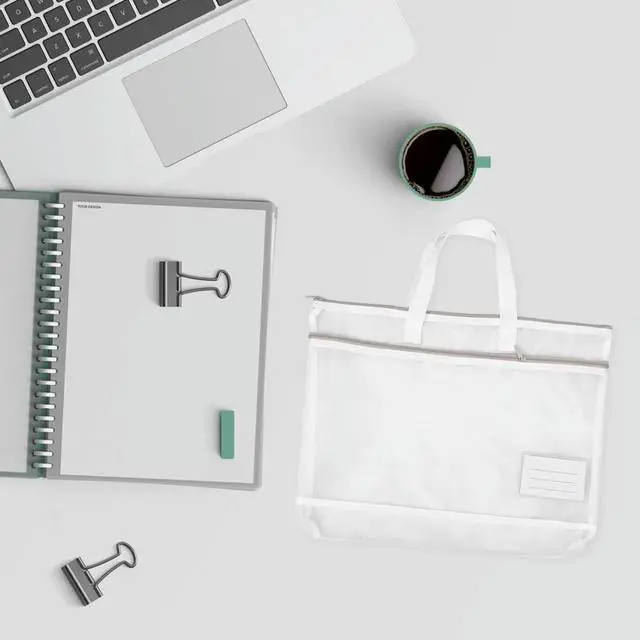 Main image of 2Pcs A3 Large Capacity Document Bag Nylon Zipper Portfolio Pouch Organizer for Art Posters Travel Office