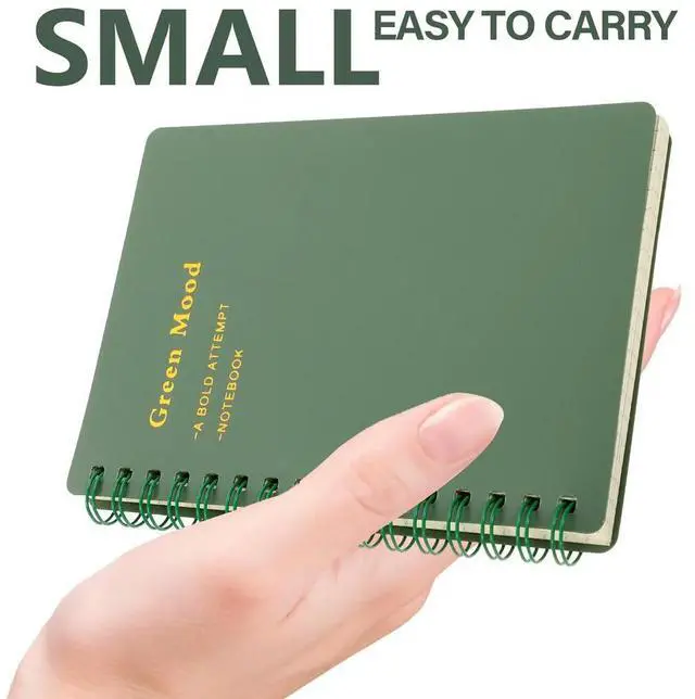 Main image of 4Pcs Matte Finish Spiral Notebook Hardcover Journal Weekly Planner Notepad for Goal Tracking Habit Monitoring Meal Grocery Lists