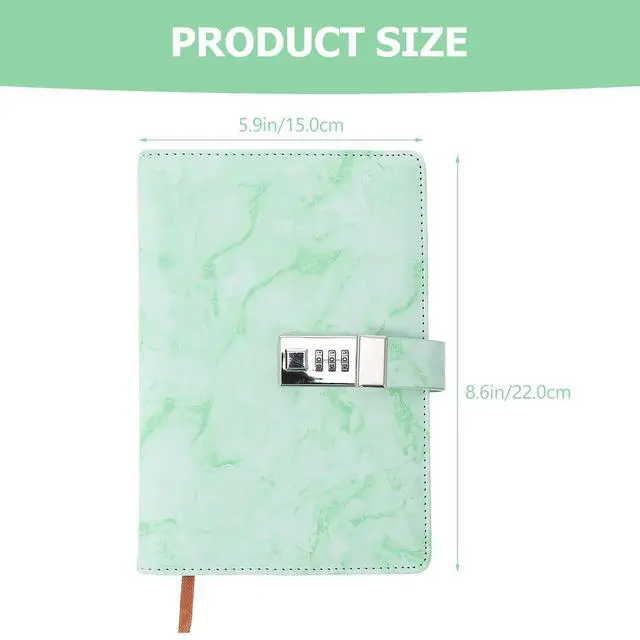 Alt view image 2 of 6 - Household Lock Diary Multi-Function Lock Notebook Delicate Note Book Diary Book Write Supply Record Accessory