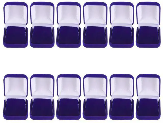 Main image of 12Pcs Blue Medal Display Case Box for School Badges Lapel Pins Awards Student Achievement Showcase Tabletop Sports Medal Case
