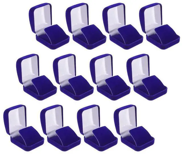 Alt view image 2 of 3 - 12Pcs Blue Medal Display Case Box for School Badges Lapel Pins Awards Student Achievement Showcase Tabletop Sports Medal Case