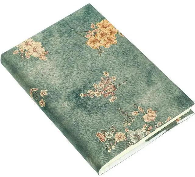 Main image of 1Pc Cotton Book Protector Adjustable Notebook Cover A5 Size Book Wrapper Pattern Fine Pen Marks Dirt Grime