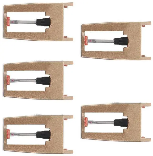 Alt view image 3 of 3 - 5Pcs Golden Turntable Stylus Replacement Needles Compact Easy DIY Installation Purer Tone Record Player Pickup