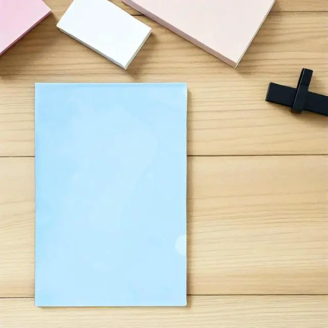 Alt view image 2 of 6 - 30Pcs File Folder L Type Project Pockets Blue A4 Plastic Document Folder Waterproof Office File Organizer Paper Sleeves