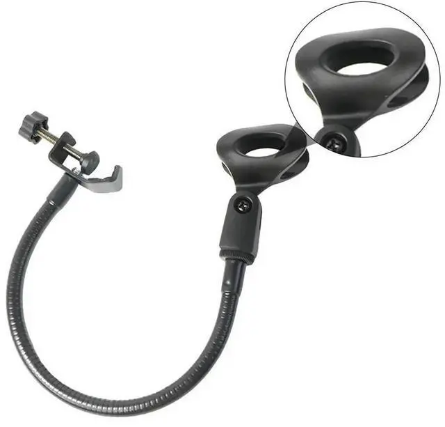 Alt view image 3 of 6 - 2Pcs Flexible Gooseneck Microphone Stand with C-Type Clip for Broadcasting Podcasting Singing Recording Online Meeting Universal