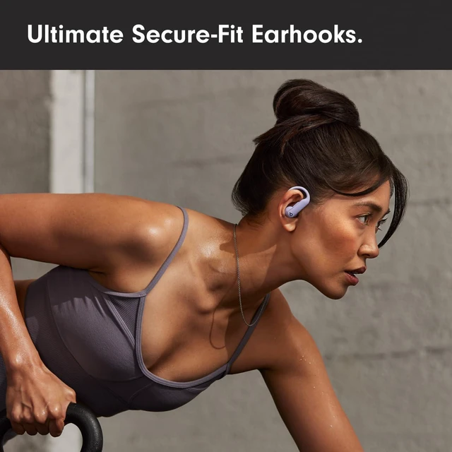 Alt view image 4 of 7 - Apple Powerbeats Pro 2 Earset - Stereo - True Wireless - Bluetooth - Earbud, Over-the-ear, On-ear - Binaural - In-ear - Echo Cancelling Microphone - Noise Canceling - Hyper Purple