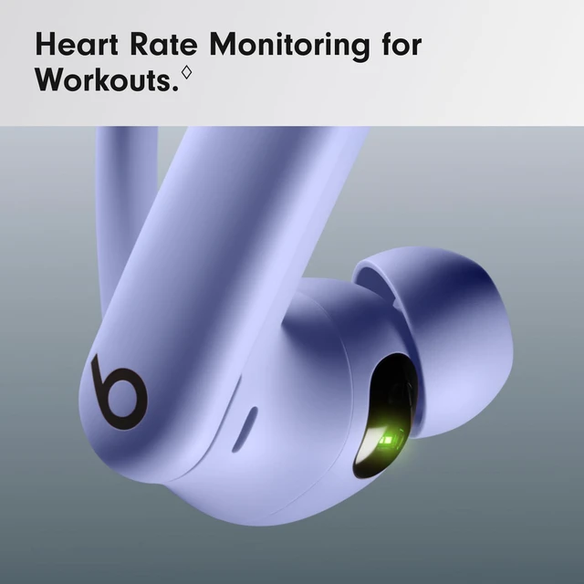 Alt view image 5 of 7 - Apple Powerbeats Pro 2 Earset - Stereo - True Wireless - Bluetooth - Earbud, Over-the-ear, On-ear - Binaural - In-ear - Echo Cancelling Microphone - Noise Canceling - Hyper Purple