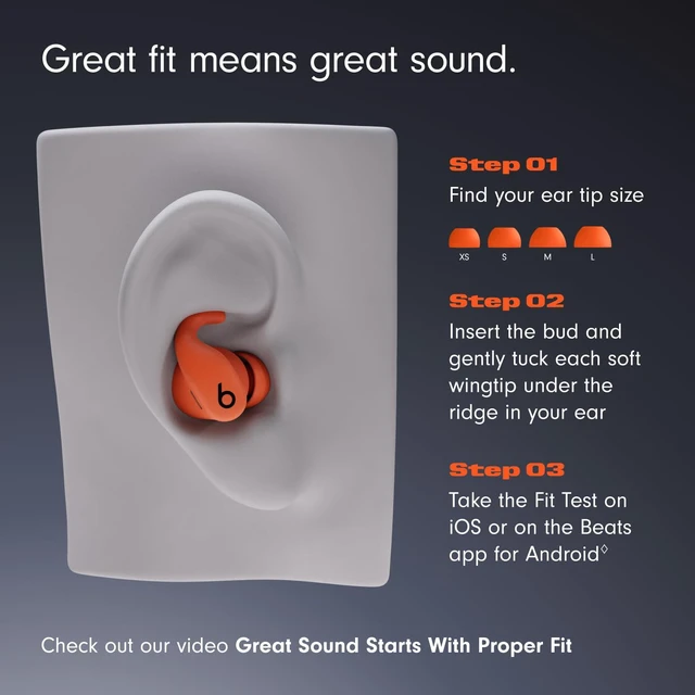 Alt view image 3 of 7 - Beats Powerbeats Fit - Wireless Noise Cancelling Workout Earbuds with Secure-Fit Wingtips, Up to 30-Hour Battery Life, Sweat & Water Resistant, Apple & Android Compatible - Jet Black