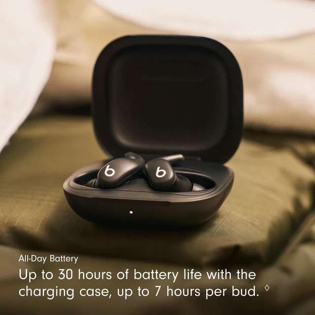 Alt view image 6 of 7 - Beats Powerbeats Fit - Wireless Noise Cancelling Workout Earbuds with Secure-Fit Wingtips, Up to 30-Hour Battery Life, Sweat & Water Resistant, Apple & Android Compatible - Jet Black