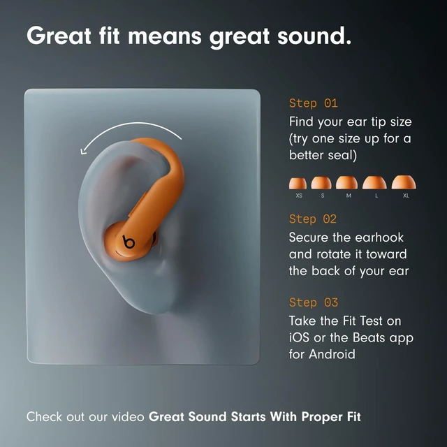 Alt view image 3 of 6 - Beats Powerbeats Pro 2 - Wireless Noise Cancelling Workout Earbuds with Secure- Fit Earhooks, Up to 45-Hour Battery with Charging Case, Sweat & Water Resistant, Heart Rate Monitoring - Electric Orange