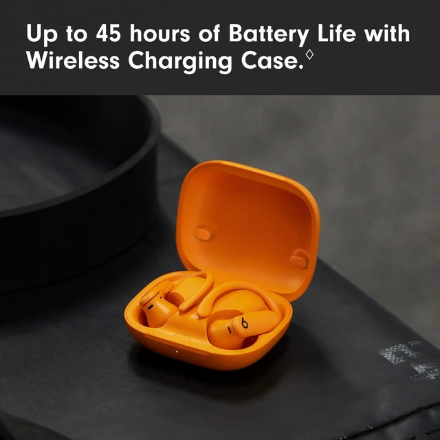 Alt view image 6 of 6 - Beats Powerbeats Pro 2 - Wireless Noise Cancelling Workout Earbuds with Secure- Fit Earhooks, Up to 45-Hour Battery with Charging Case, Sweat & Water Resistant, Heart Rate Monitoring - Electric Orange