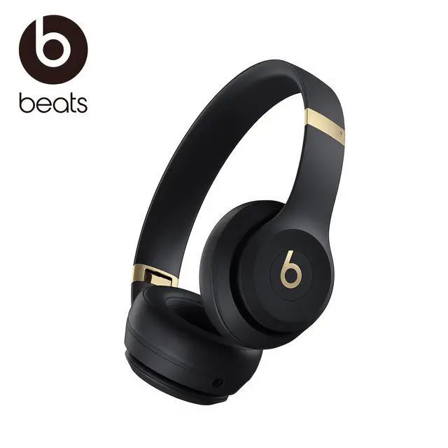Alt view image 5 of 7 - Beats Solo 4 - Wireless On-Ear Bluetooth Headphones, Ultra-Lightweight Comfort, Powerful and Balanced Sound, Apple & Android Compatible - Black & Gold