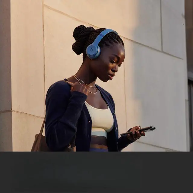 Alt view image 7 of 7 - Beats Solo 4 - Wireless On-Ear Bluetooth Headphones, Ultra-Lightweight Comfort, Powerful and Balanced Sound, Apple & Android Compatible - Slate Blue