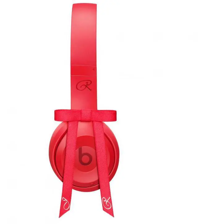 Alt view image 6 of 7 - Beats Solo 4 JENNIE Limited Edition, Ruby Red wireless Bluetooth headphones, ANC active noise-cancelling over-ear headphones, deep bass, long battery life, sports and music headphones