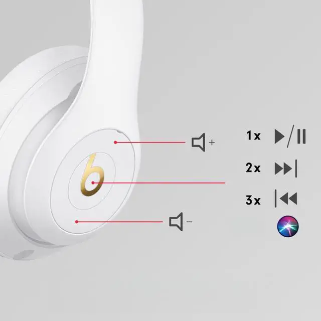 Alt view image 5 of 6 - Beats Studio3 Wireless Noise Cancelling Over-Ear Headphones - Apple W1 Headphone Chip, Class 1 Bluetooth, 22 Hours of Listening Time, Built-in Microphone