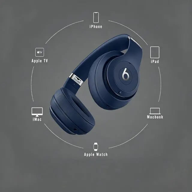Alt view image 4 of 6 - Beats Studio3 Wireless Noise Cancelling Over-Ear Headphones - Apple W1 Headphone Chip, Class 1 Bluetooth, 22 Hours of Listening Time, Built-in Microphone
