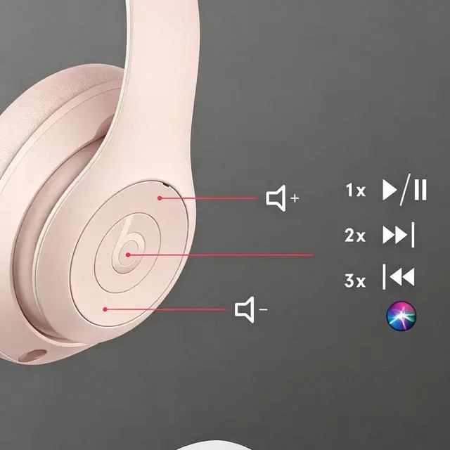 Alt view image 5 of 6 - Beats Studio3 Wireless Noise Cancelling Over-Ear Headphones - Apple W1 Headphone Chip, Class 1 Bluetooth, 22 Hours of Listening Time, Built-in Microphone