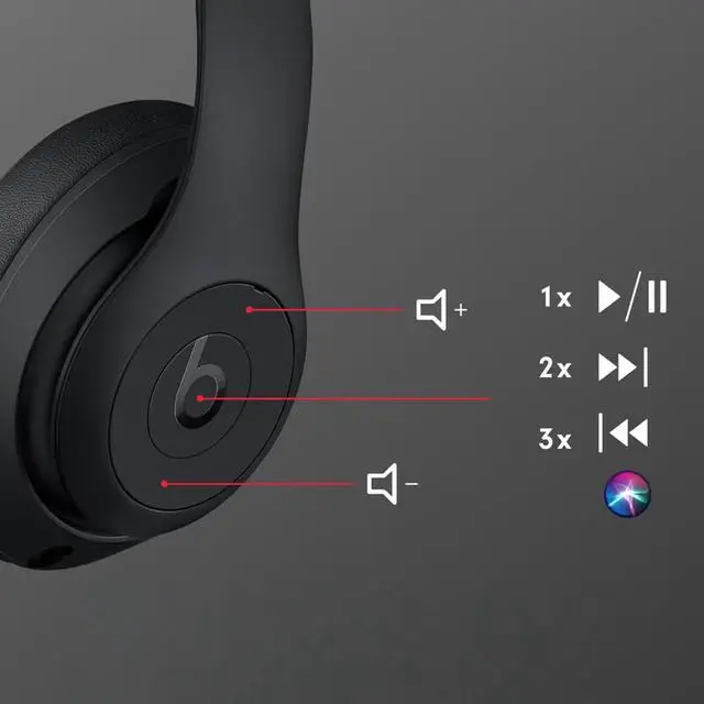 Alt view image 5 of 6 - Beats Studio3 Wireless Noise Cancelling Over-Ear Headphones - Apple W1 Headphone Chip, Class 1 Bluetooth, 22 Hours of Listening Time, Built-in Microphone