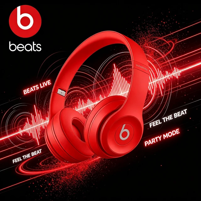 Alt view image 7 of 7 - Beats Solo3 Wireless On-Ear Headphones, Red, Bluetooth Stereo Headset, Apple W1 Chip, Up to 40 Hours of Listening, Fast Fuel, Adjustable Cushioned Ear Cups, Foldable Design, Clear Microphone, Rich Sou