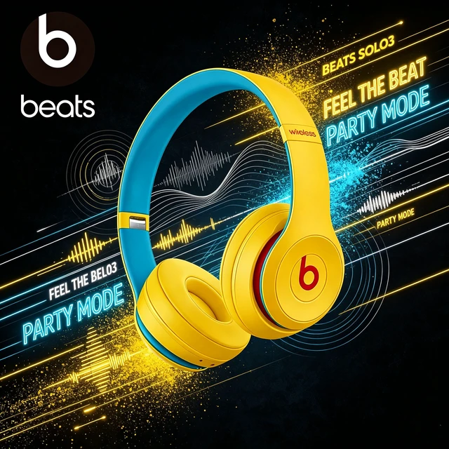 Alt view image 6 of 7 - Beats Solo3 Wireless On-Ear Headphones, Academy Yellow, Bluetooth Audio, Apple W1 Chip, 40H Listening Time, Fast Fuel Charging, Soft Cushioned Ear Cups, Foldable Headset, Built-In Microphone, Powerful