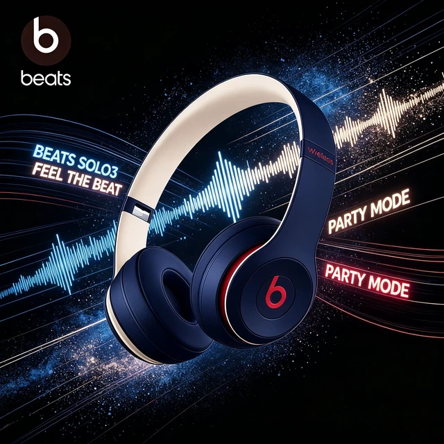 Alt view image 6 of 7 - Beats Solo3 Wireless Headphones, Academy Blue, On-Ear Bluetooth Headset, Apple W1 Chip, 40H Battery, Fast Fuel, Foldable Cushioned Ear Cups, Adjustable Fit, Hands-Free Calling, Rich Bass Audio for Mus