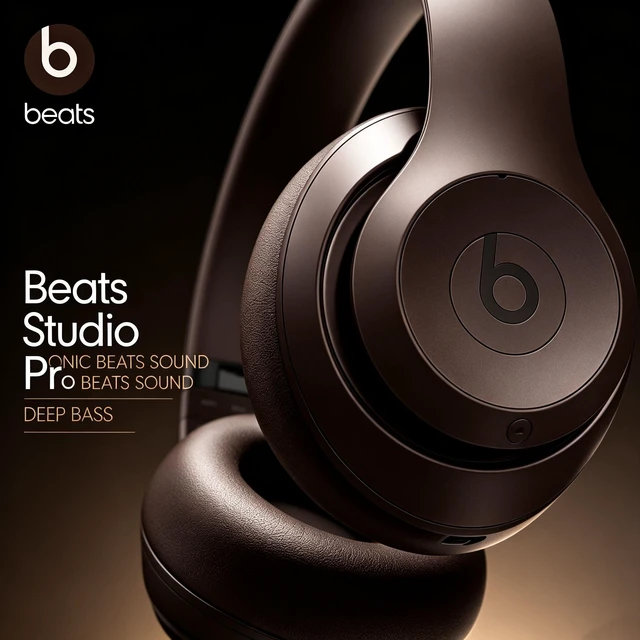 Alt view image 3 of 7 - Beats Studio Pro Wireless Headphones, Deep Brown, Over-Ear Bluetooth Audio, Pure Adaptive ANC, Transparency Mode, Spatial Audio, 40-Hour Battery, USB-C Charging, Fast Fuel, Cushioned Ear Cups, Clear C