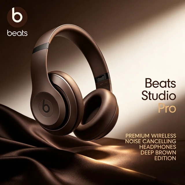 Alt view image 6 of 7 - Beats Studio Pro Wireless Headphones, Deep Brown, Over-Ear Bluetooth Audio, Pure Adaptive ANC, Transparency Mode, Spatial Audio, 40-Hour Battery, USB-C Charging, Fast Fuel, Cushioned Ear Cups, Clear C