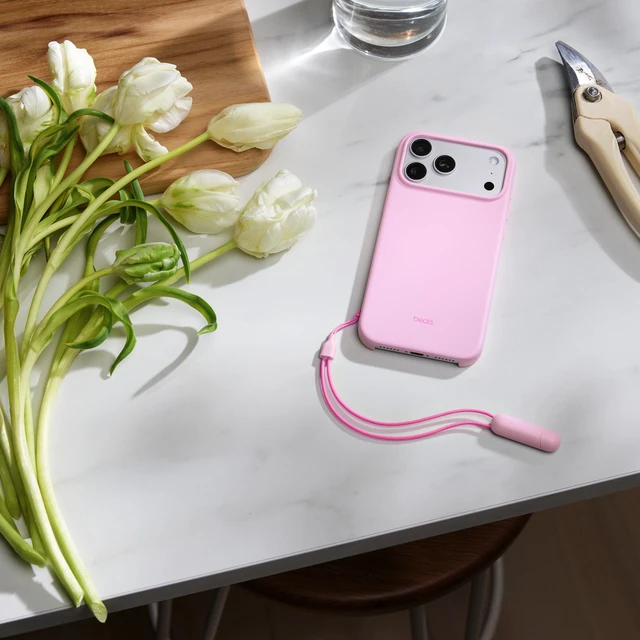 Alt view image 2 of 5 - iPhone 17 Pro Max Case Pebble Pink, Foldable Kickstand Phone Cover, Shockproof Protective Design for Everyday Use, Raised Camera Guard, Screen Edge Protection, Scratch Resistant, Non-Slip Grip