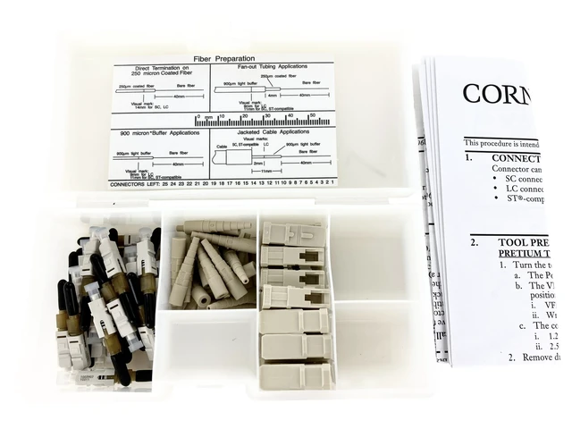 Alt view image 2 of 2 - Corning 95-000-41-Z UniCam Pretium SC OM1 62.5um Multimode Connectors, 25 Pack - Refurbished