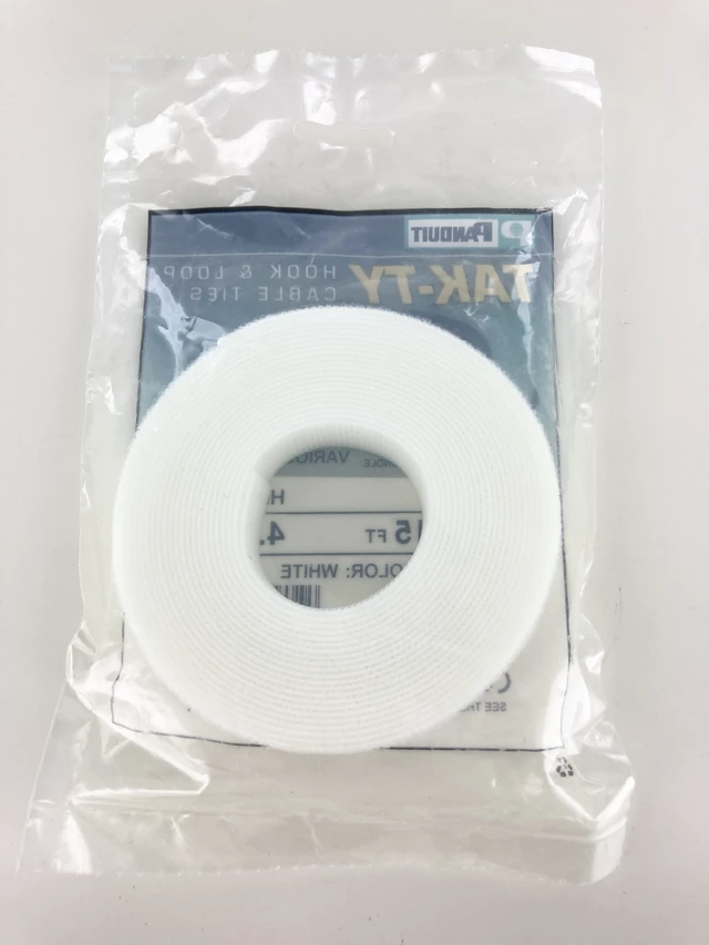 Alt view image 2 of 3 - Panduit HLS-15R10 Hook and Loop Cable Tie Roll, 15 ft, White