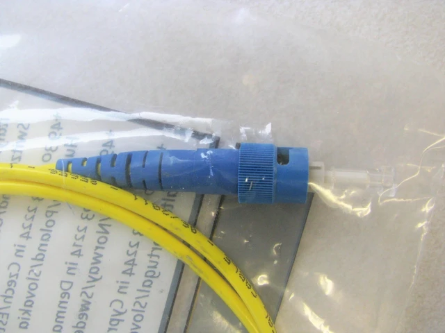 Alt view image 3 of 4 - Corning Gold 586101R3131001M Fiber Optic Cable SC to ST, Simplex, SM OS2 Yellow