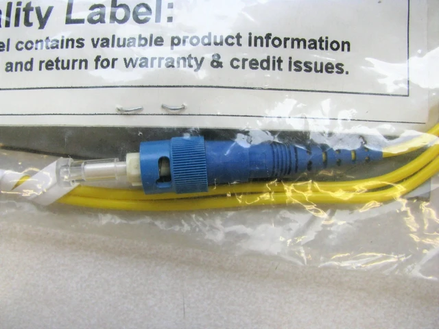 Alt view image 2 of 4 - Corning Gold 026101R2131001M Fiber Optic Cable LC to ST, SM, Yellow