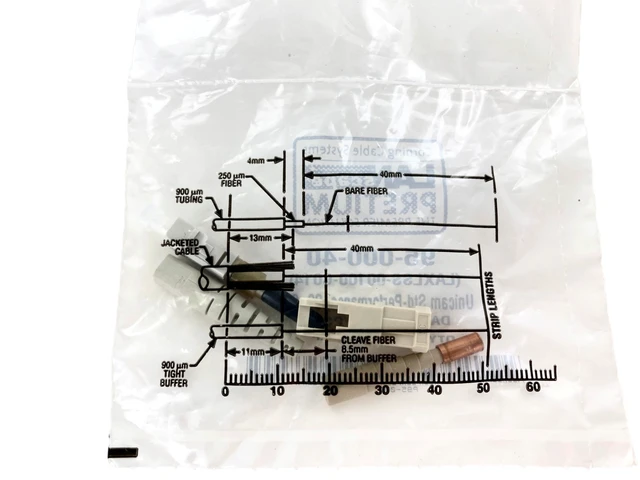 Alt view image 2 of 3 - Corning 95-000-40 UniCam SC Fiber Optic Connector, OM1 62.5/125um Multimode, Beige