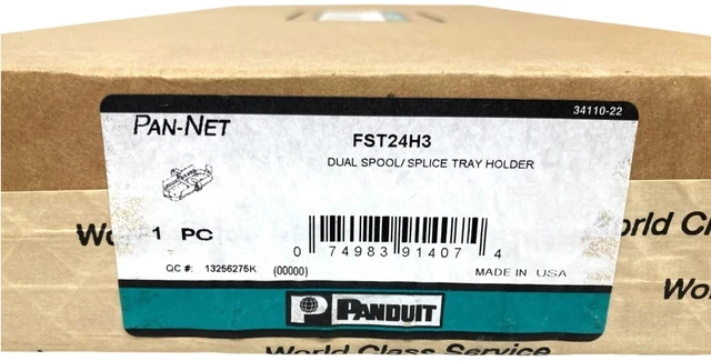 Alt view image 2 of 2 - Panduit Opticom FST24H3 Fiber Splice Tray Stacking Holder for FST24, Holds 1-3 Trays, Black