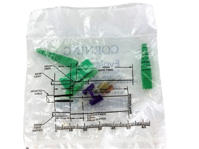 Alt view image 2 of 3 - Corning OSNP-SCA-900 OptiSnap SC/APC OS2 Single-Mode 900 µm Fiber Optic Connector, Green