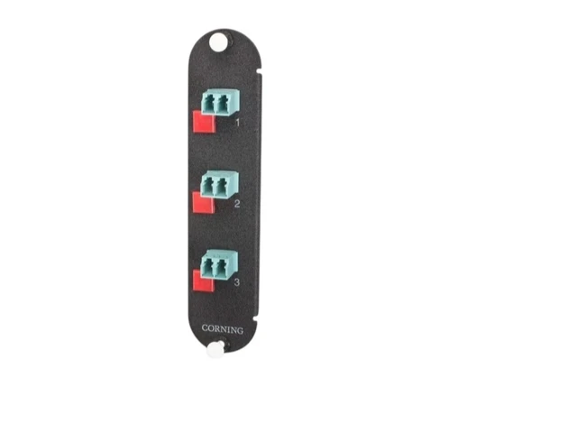 Alt view image 6 of 7 - Corning CCH-CP06-E4 Fiber Optic Adapter Panel, 3 LC Duplex OM3/OM4 50um Multimode 6F