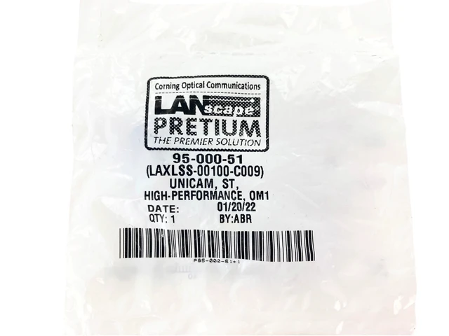 Alt view image 2 of 4 - Corning 95-000-51 Unicam ST OM1 Multimode 62.5 High Performance Pretium Fiber Optic Connector