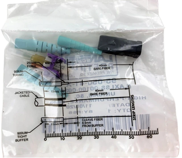 Alt view image 3 of 4 - Corning 95-050-41-X Unicam SC OM3/OM4 Multimode 50um Pretium Fiber Optic Connector, Box of 25