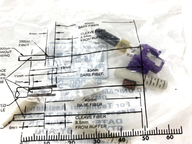 Alt view image 3 of 3 - Corning 95-000-99 Unicam LC OM1 Multimode 62.5 High Performance Pretium Fiber Optic Connector
