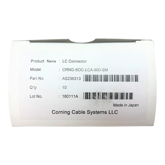 Main image of Corning SOC-LCA-900-SM FuseLite LC/APC OS2 Singlemode 900um Splice-On Connector - 10 Pack