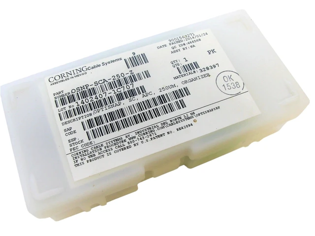 Alt view image 2 of 5 - Corning OSNP-SCA-250-Z OptiSnap SC/APC Single-Mode Fiber Connectors 250um 25-Pack