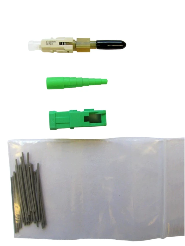 Alt view image 4 of 5 - Corning OSNP-SCA-250-Z OptiSnap SC/APC Single-Mode Fiber Connectors 250um 25-Pack