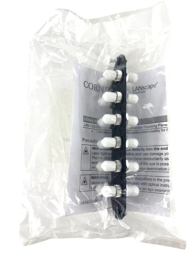 Alt view image 2 of 4 - Corning CCH-CP12-G5 CCH Panel, 12 ST-Compatible Simplex Adapters, 12-Fiber OM2 Multimode