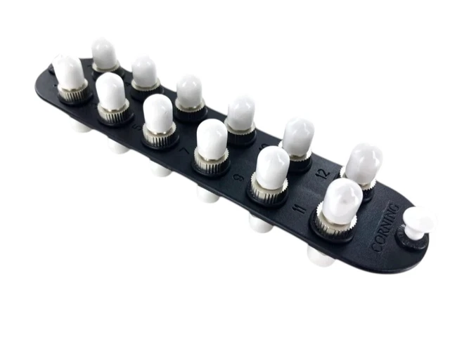 Alt view image 3 of 4 - Corning CCH-CP12-G5 CCH Panel, 12 ST-Compatible Simplex Adapters, 12-Fiber OM2 Multimode