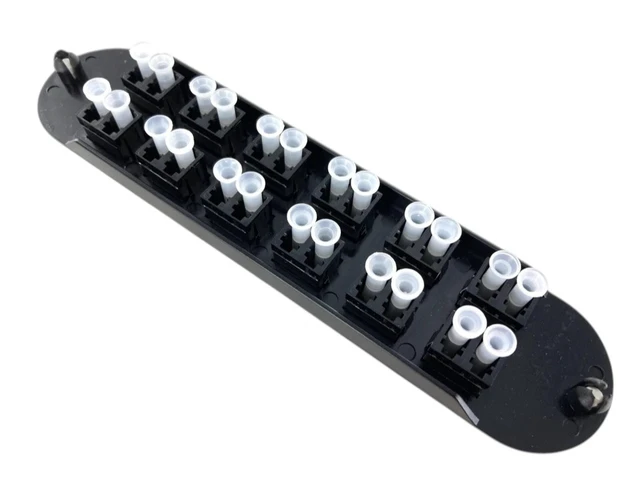 Alt view image 2 of 2 - Corning CCH-CP24-D3 CCH 24-Fiber OM2 LC Duplex Black Adapter Panel