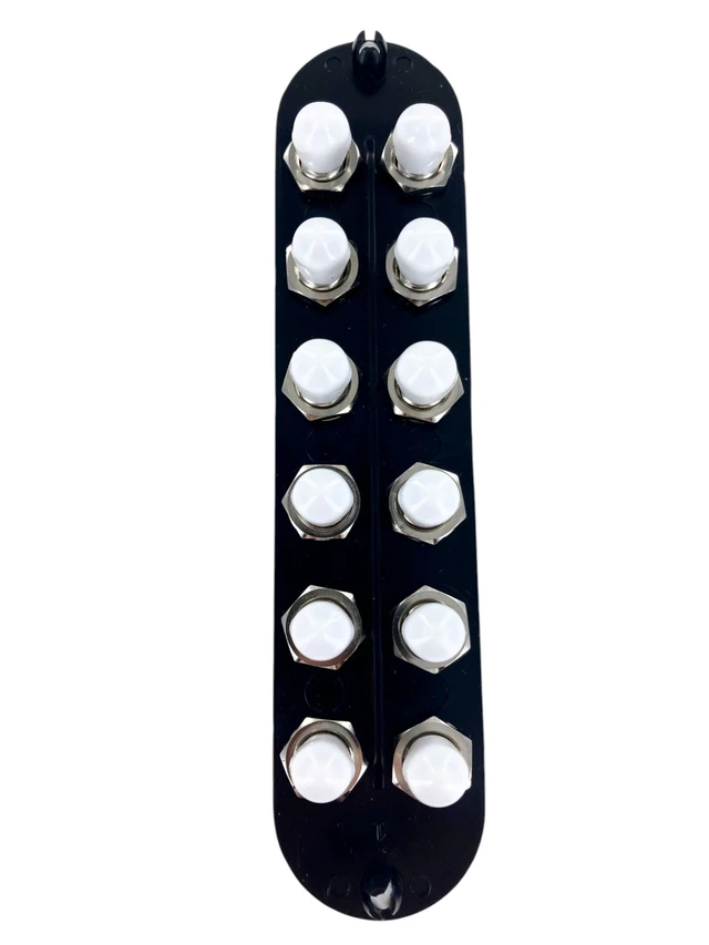 Alt view image 5 of 5 - Corning CCH-CP12-19T Closet Connector Housing Panel with 12 ST Simplex OS2 Singlemode Adapters