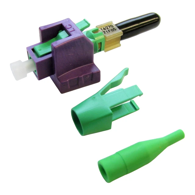 Alt view image 3 of 4 - Corning UniCam 95-200-94-Z LC/APC Field-Installable Fiber Optic Connectors, OS2 Single-Mode, Green, 25-Pack