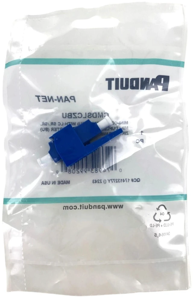 Alt view image 14 of 16 - Pannet Adapter,Singlemode Duplex LC Fiber,Blue CMDSLCZBU