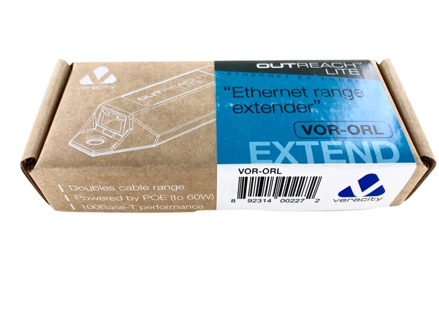 Alt view image 2 of 6 - Veracity USA Outreach Lite POE-Powered LAN Extender (100m ext. - no POE Out) VOR-ORL