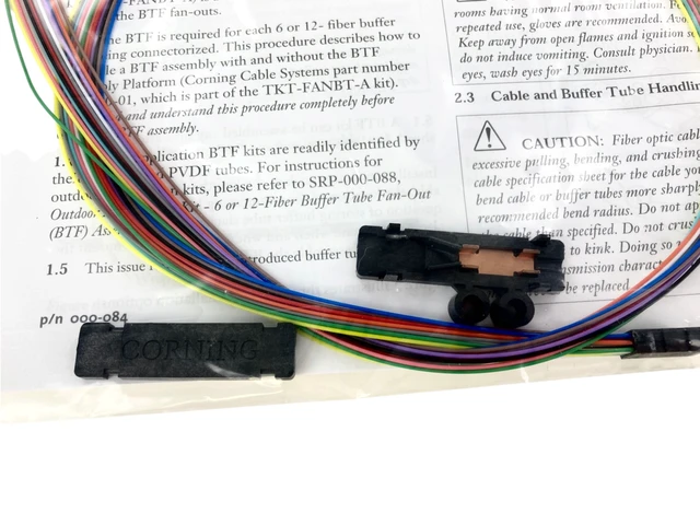 Alt view image 4 of 5 - Corning FAN-BT25-12 Fiber Optic Buffer Tube Fan-Out Kit - 12 Fibers, 25" Tubing